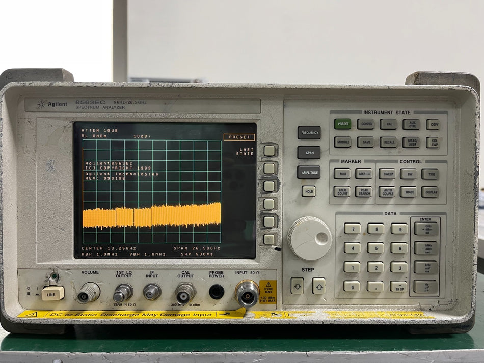Agilent 8563EC 9KHz - 26.5GHz Spectrum Analyzer w/ 007 _02648 - XG eqpt