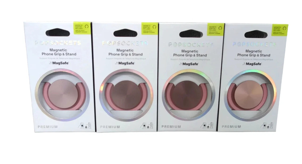 Lot of 4 PopSockets Magnetic Phone Grip with MagSafe, Magnetic Adapter Ring