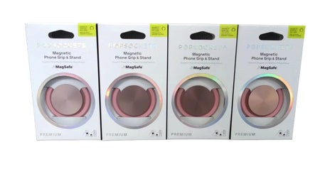 Lot of 4 PopSockets Magnetic Phone Grip with MagSafe, Magnetic Adapter Ring