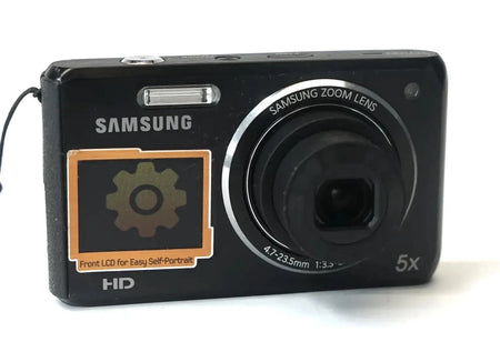 Samsung DualView DV100 16.1MP 5x Zoom Digital Camera - Free Shipping