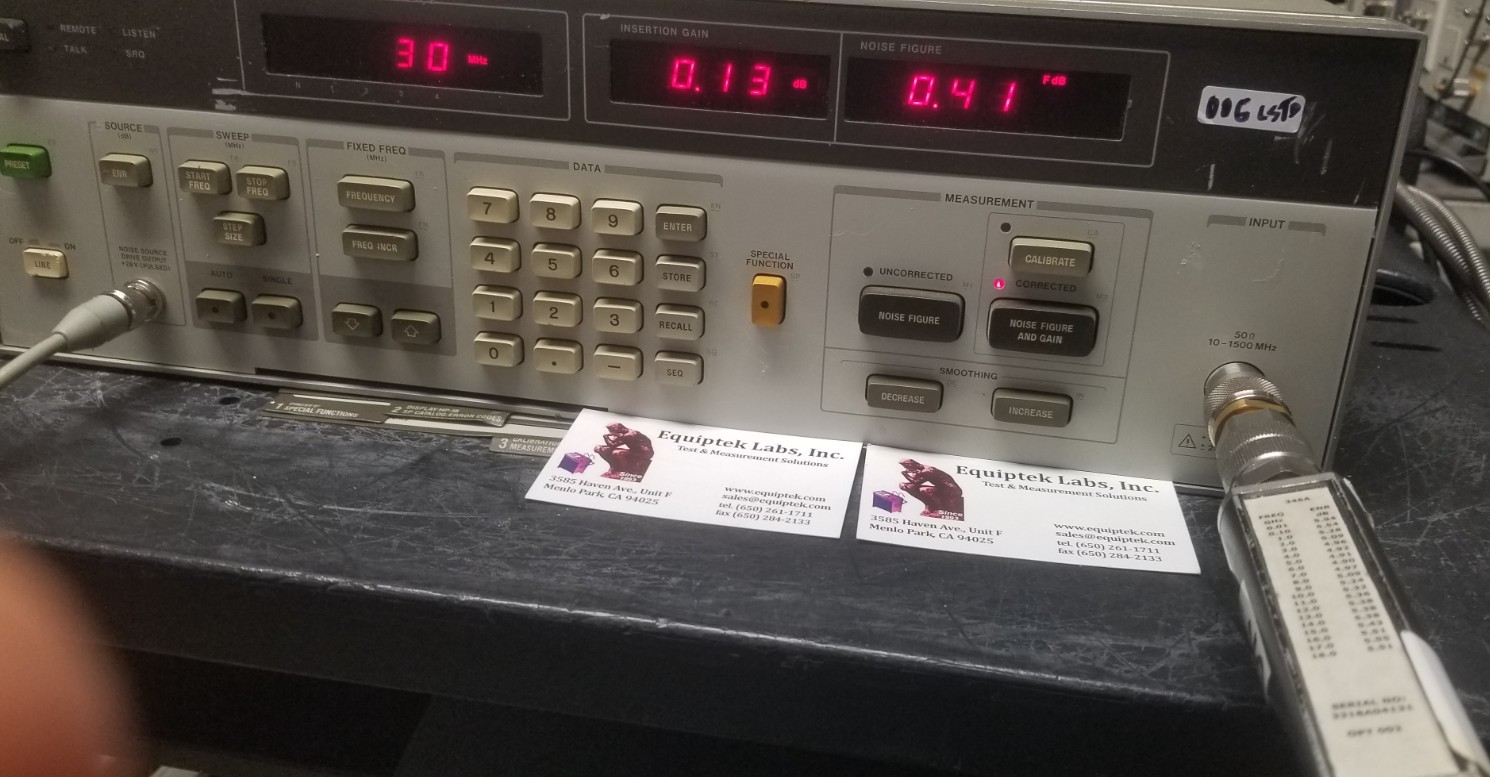HP346B Noise Source for 18 GHz ENR Measurements