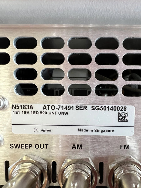 Agilent/Keysight N5183A MXG Signal Generator SG50140028