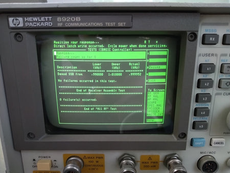 HP Agilent 8920B RF Communications Test Set  w/ opt. 016, 102_US39064829