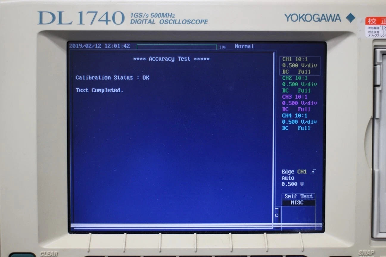 YOKOGAWA DL1740 DC-500MHz 4ch 1MW Digital Oscilloscope