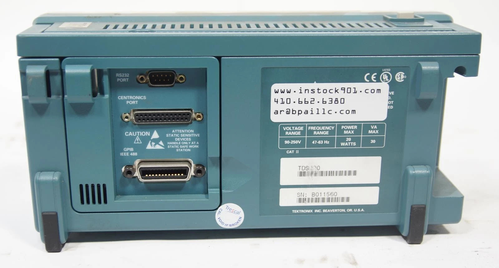Tektronix TDS 220 2Ch Digital Real Time Oscilloscope 100MHz 1GS/s