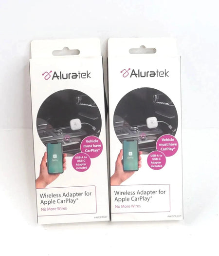 Lot of 2 Aluratek Wireless Adapter For CarPlay AWCPA01F - Free Shipping