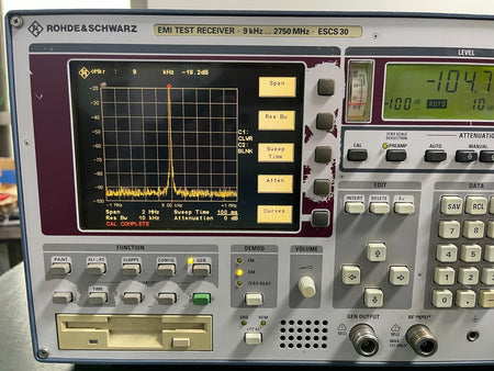 Rohde & Schwarz ESCS30 EMI Test Receiver 9 kHz - 2750 MHz w/ T.G _ 5442 - XG eqpt