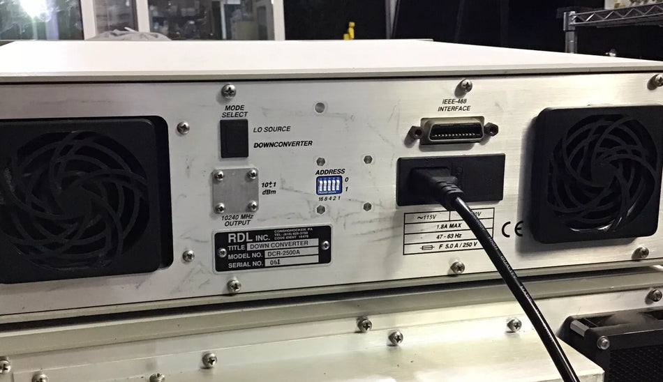 RDL Model DCR-2500A Downconverter Ultra Low Phase Noise Design