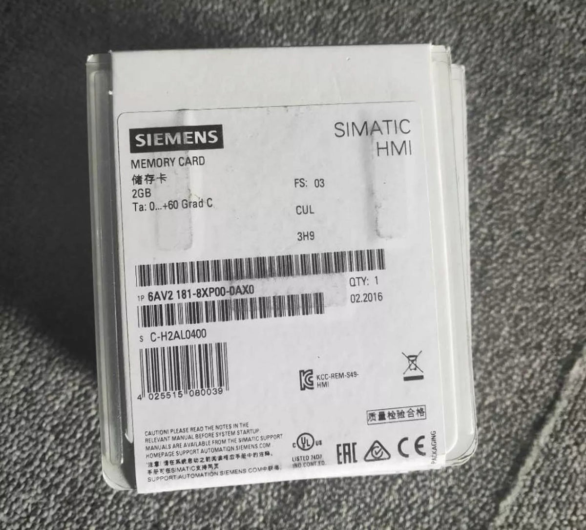 SIEMENS 6AV2181-8XP00-0AX0 6AV2 181-8XP00-0AX0 Control Panel Display