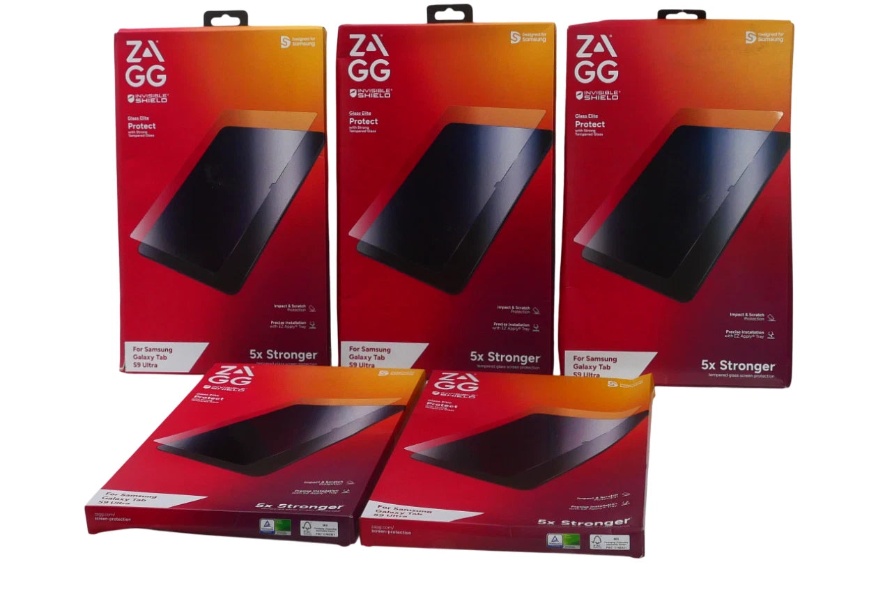 L of 5 Zagg Invisible Shield Glass Elite Protect For Samsung Galaxy Tab S9 Ultra
