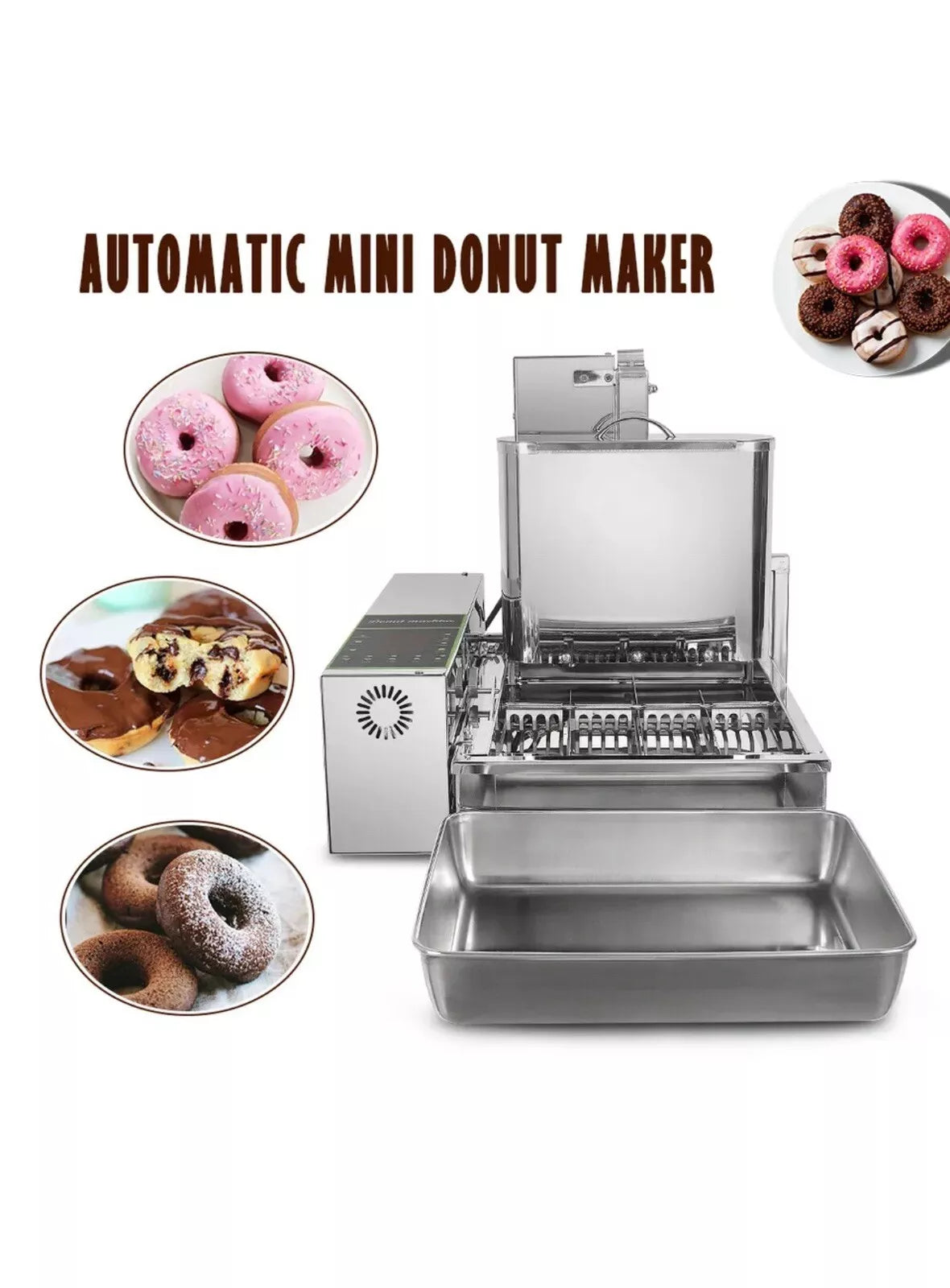 Commercial Automatic Donut Machine Stainless Steel 4 Rows - 1800pcs/h