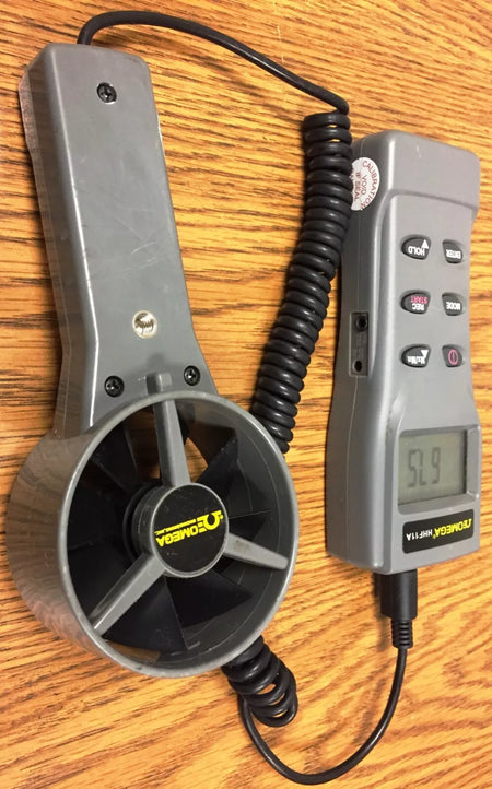 Omega HHF11A Air Velocity Humidity Dew Point Wet Bulb Air Volume Meter