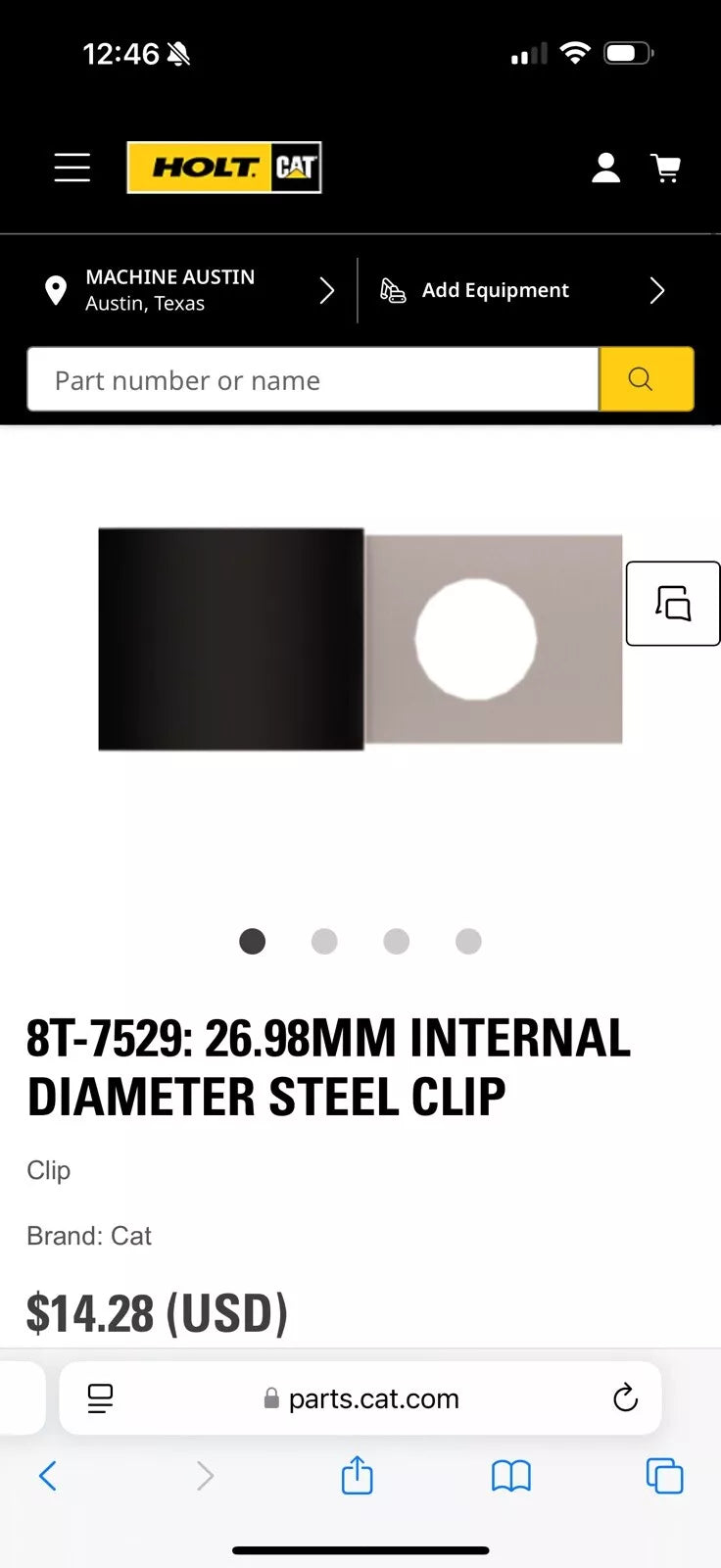 CAT 8T-7529 26.98mm Internal Diameter Steel Clip (Genuine OEM) (Qty:10)
