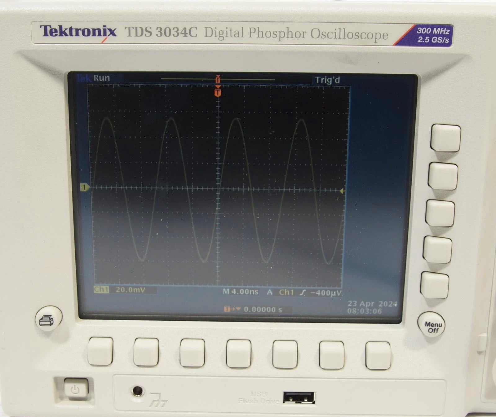 Tektronix TDS3034C 300 MHz 4CH 2.5 GSa/s DPO Oscilloscope with 3TRG 3FFT