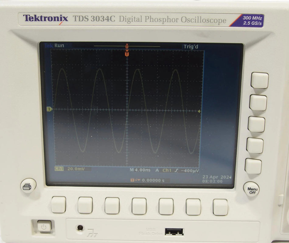 Tektronix TDS3034C 300 MHz 4CH 2.5 GSa/s DPO Oscilloscope with 3TRG 3FFT