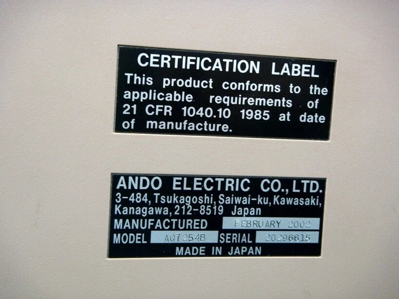 ANDO AQ7250 +AQ7254B 1310/1550nm Mini-OTDR