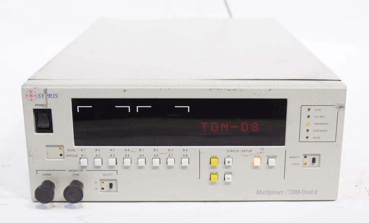 Sypris Data Systems DTR-16 TDM-D8 Datatape Digital Recorder Wideband Multiplexer