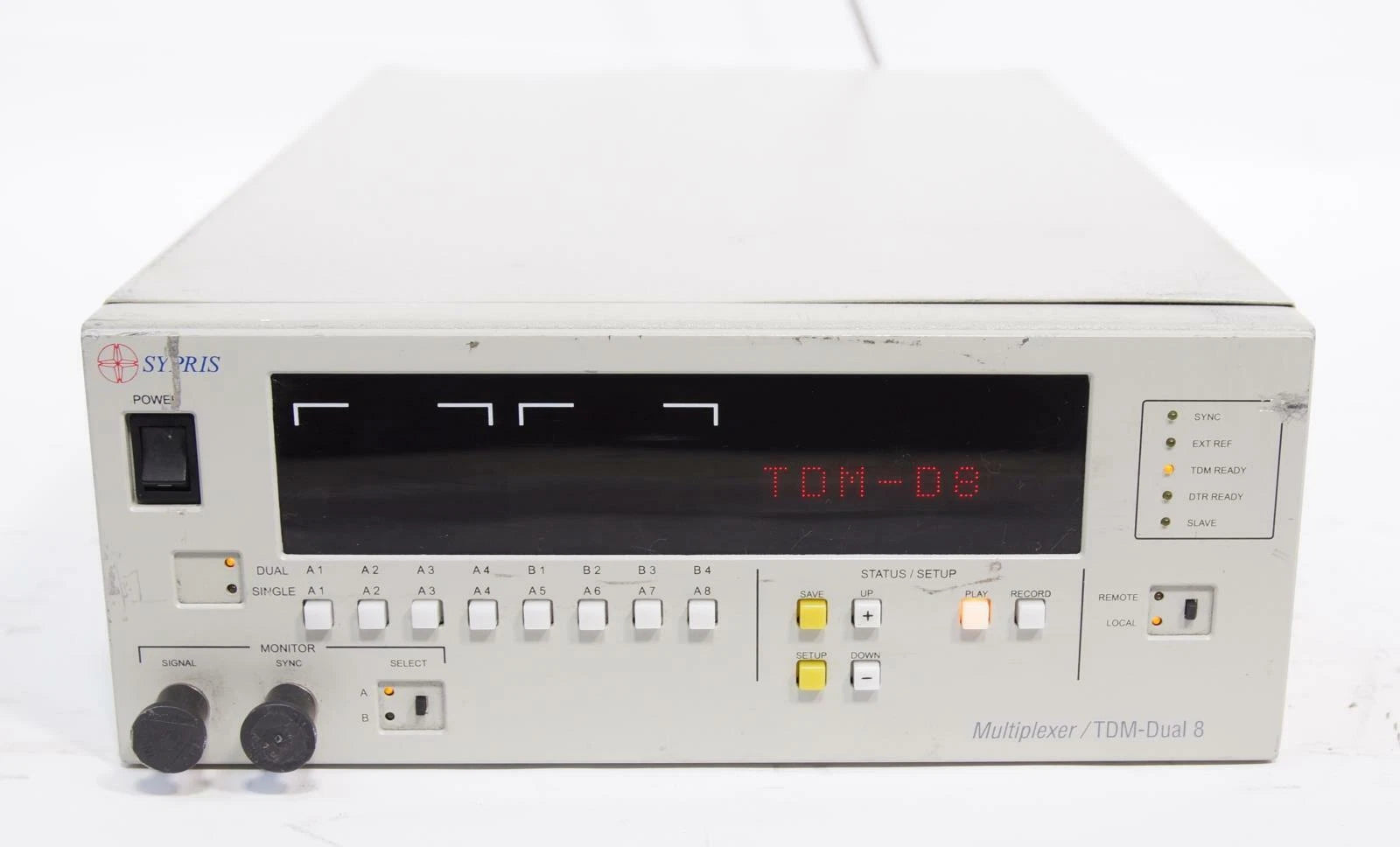 Sypris Data Systems DTR-16 TDM-D8 Datatape Digital Recorder Wideband Multiplexer