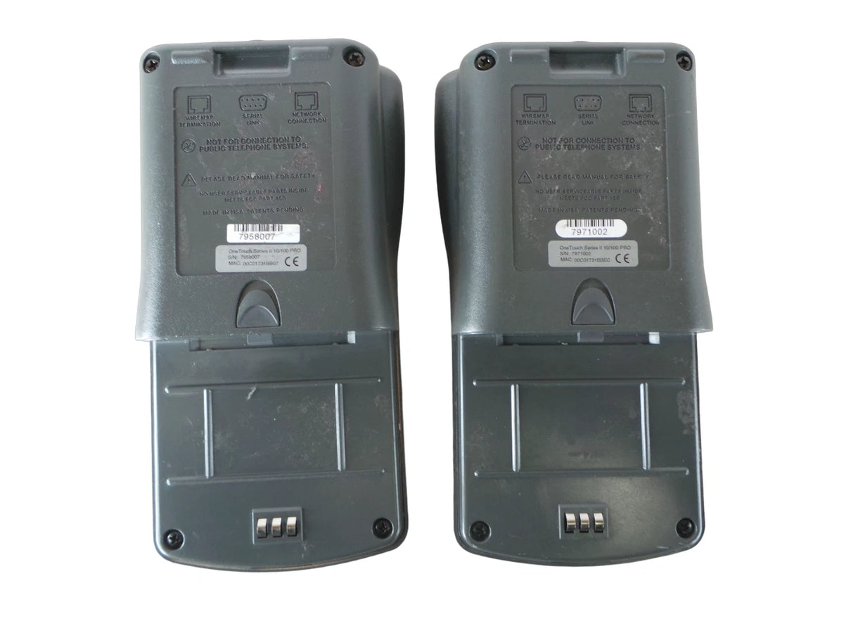 LOT of 2 Fluke Onetouch Series II 10/100PRO Network Tester Bundle