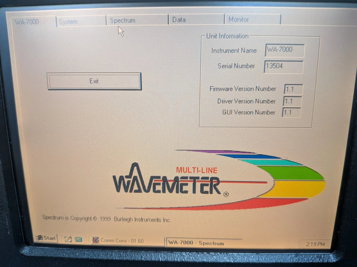 🔥Burleigh WA-7000 Wavemeter Multiline Wavelength  Meter Spec An PWR Meter Cal'd