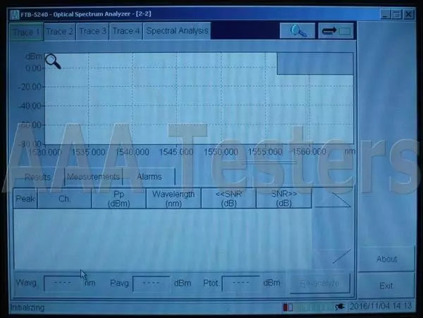 EXFO FTB-400 FTB-5240 Fiber Optic Spectrum Analyzer FTB5240 1250 - 1650nm