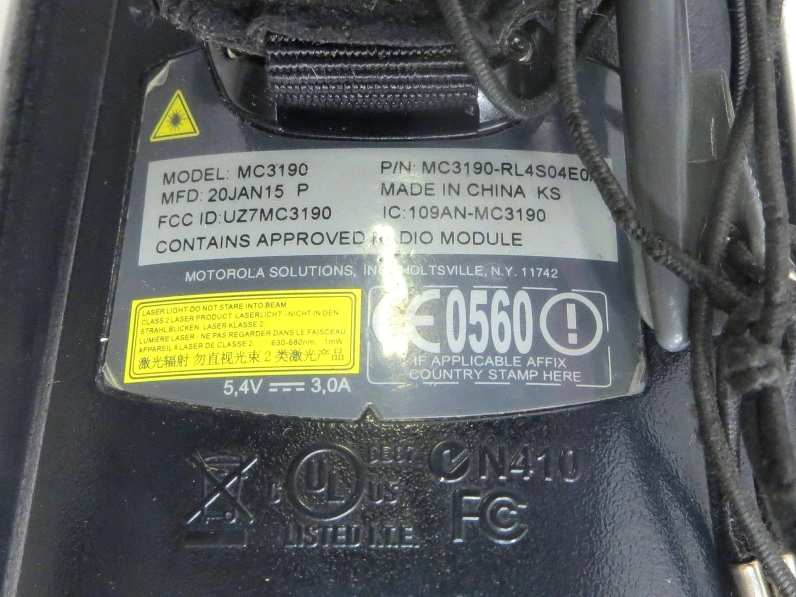 Lot of 2 Motorola MC3190-SL4H24E0A Barcode Scanner Mobile