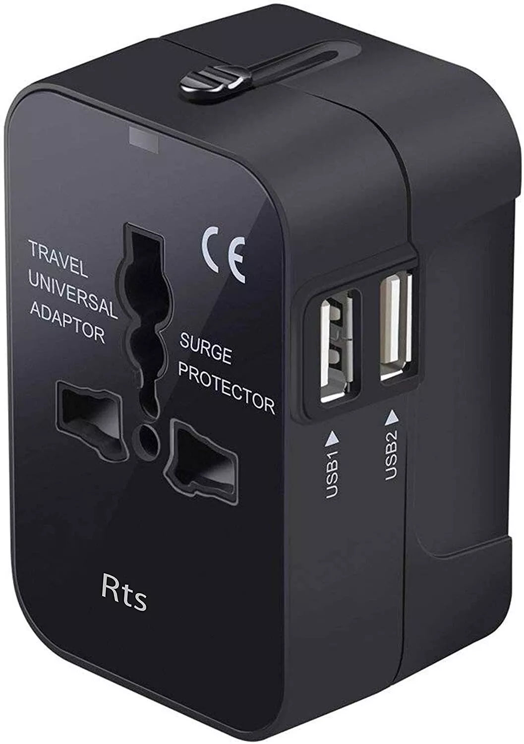 Universal Travel Adapter & Charger with USB Ports 2.1A, 100-250 - Worldwide Plug
