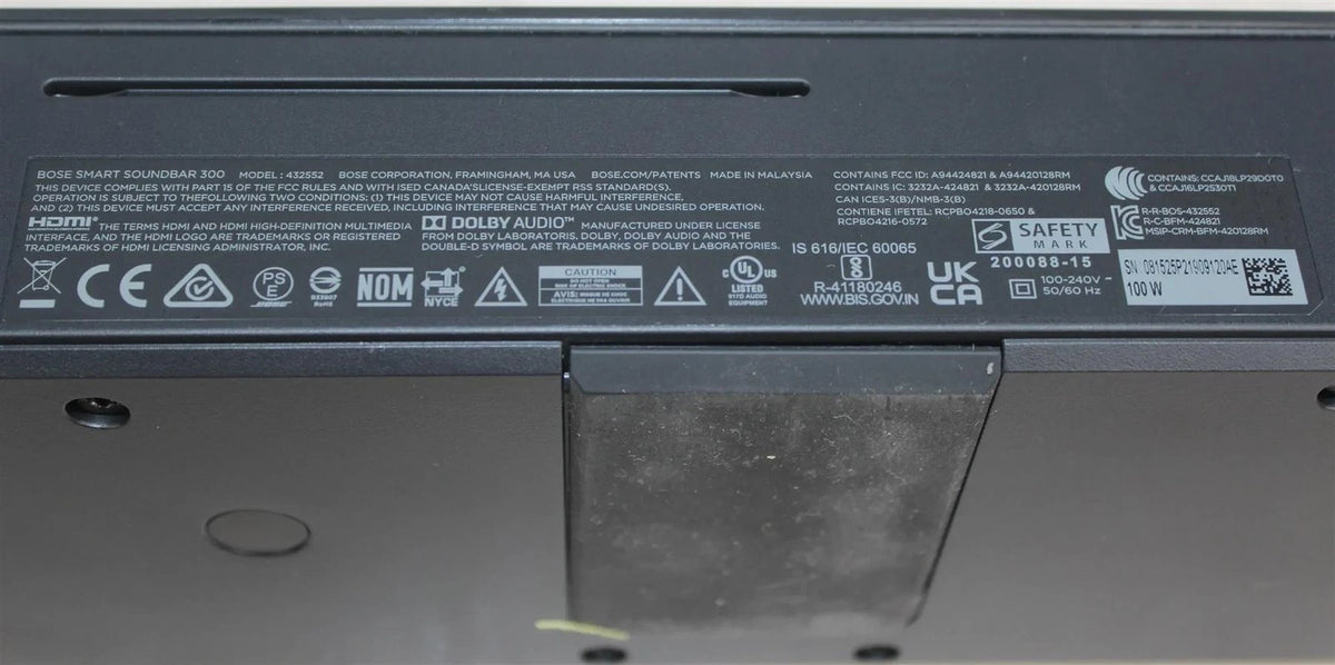 Bose Smart Soundbar 300 Home Theater Speaker -Black Model 432552 - Free Shipping