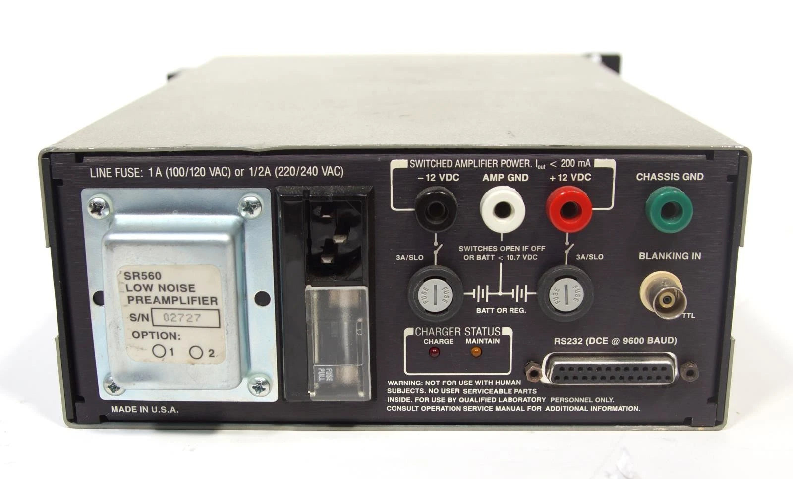 Stanford Research SR 560 Low Noise Current Preamplifier