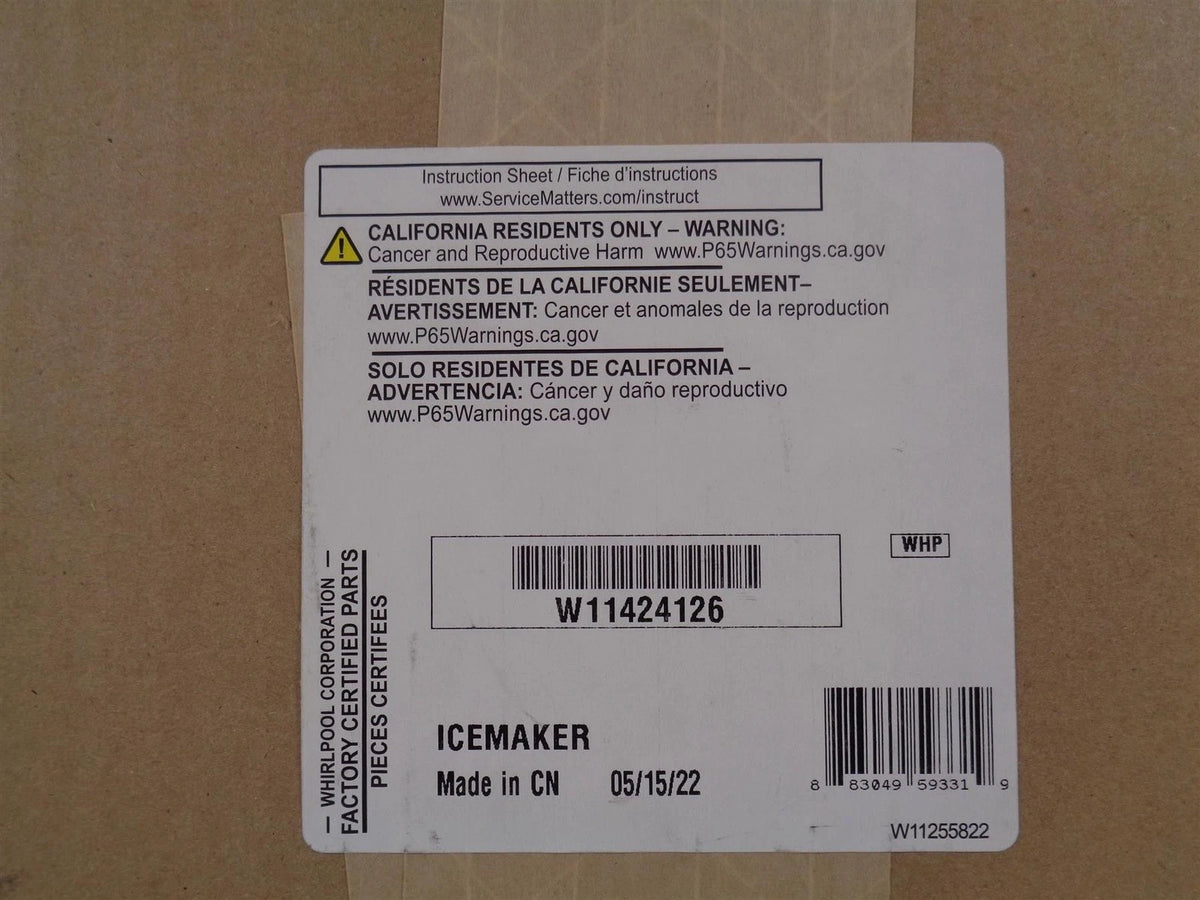 Whirlpool Icemaker Genuine OEM W11424126 - Free Shipping