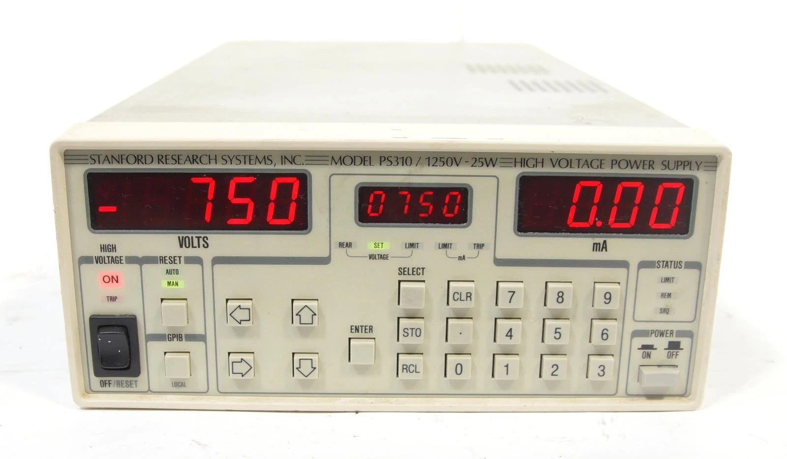 Stanford Research Systems SRS PS310 1250V-25W High Voltage Power Supply