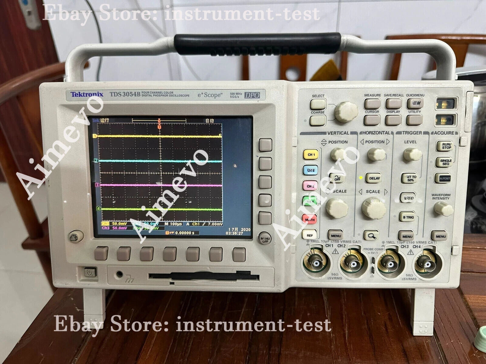 Refurbished Tektronix TDS3054B 4-Channel 500 MHz Oscilloscope 5 GS/s
