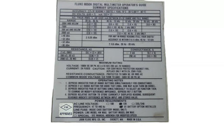 Fluke 8050A Digital Multimeter 
