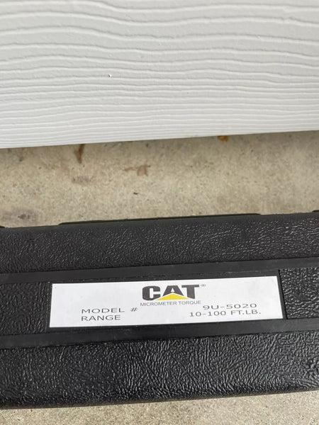 CAT Micrometer 3/8 Dr. Torque Wrench 9U-5020 with Case 20-100 FT LB