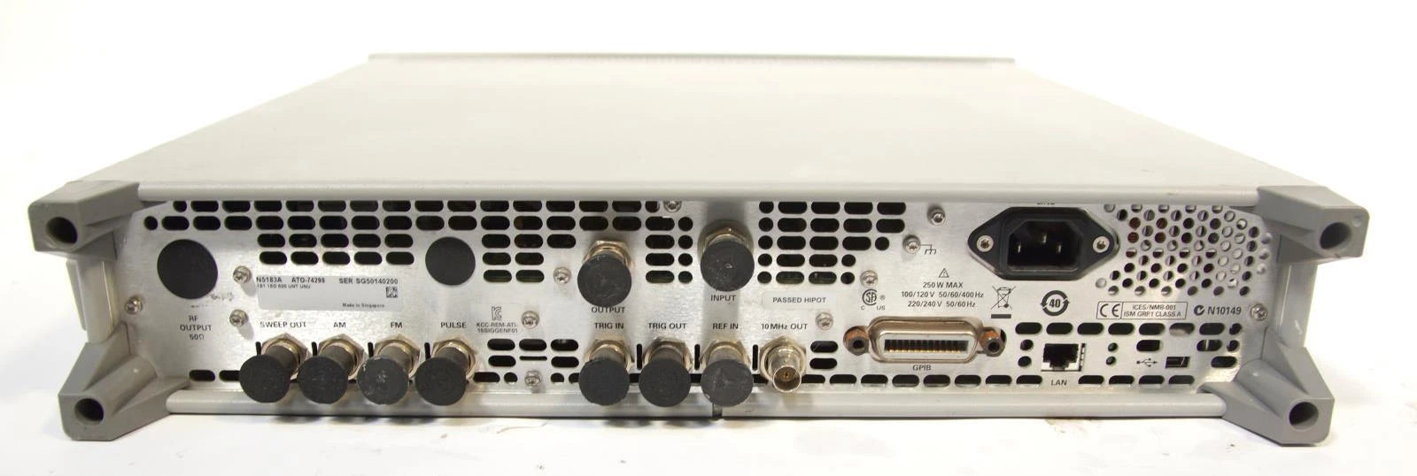 Agilent N5183A 20GHz MXG RF Analog Signal Generator OPT 1E1 520 ALB U04 UNT UNU