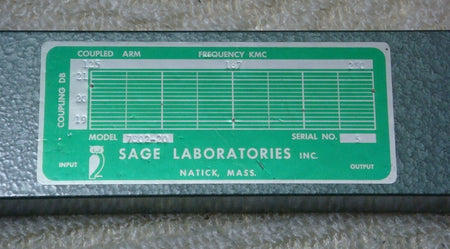 780120 63MHz-125MHz Directional Coupler