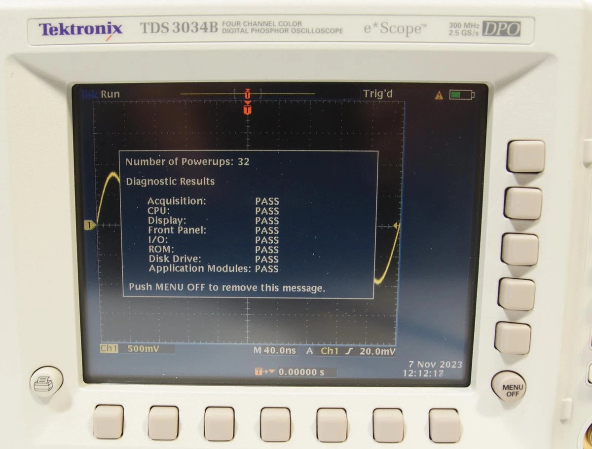Tektronix TDS3034B 4 CH Digital Oscilloscope 300 MHz 2.5GS/s, FFT /TRG /TMT/ VID