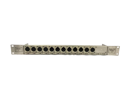 1RU XLR Patchbay with 6 XLR Male and 6 XLR Female Neutrik Connectors