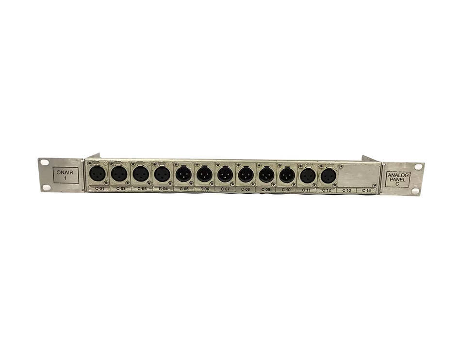1RU XLR Patchbay with 6 XLR Male and 6 XLR Female Neutrik Connectors