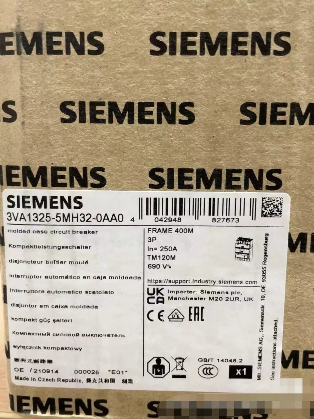 3VA1325-5MH32-0AA0 Circuit Breaker