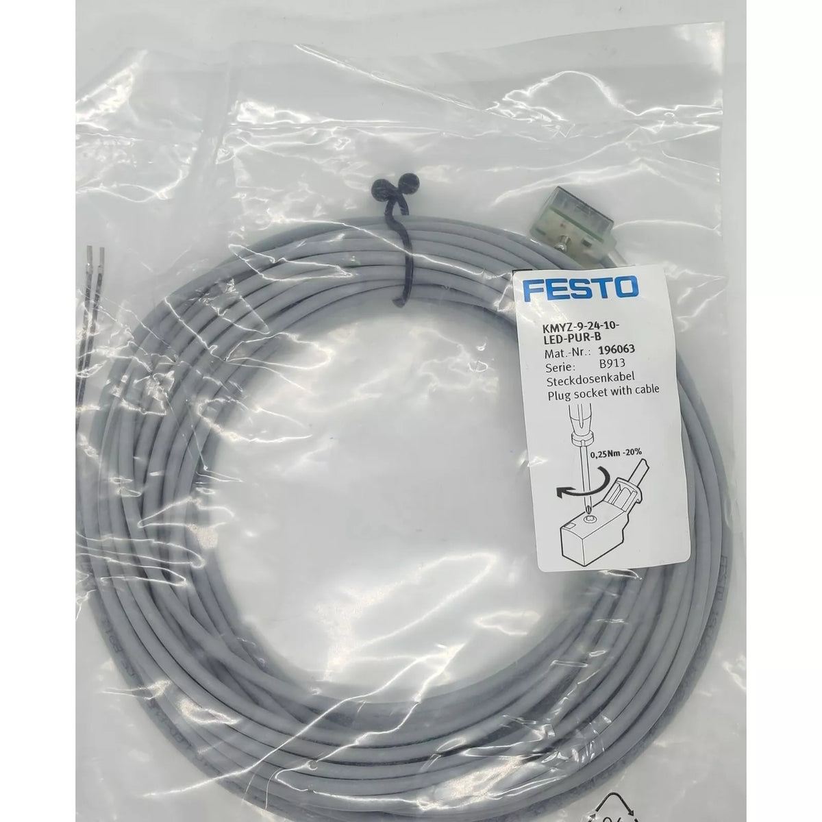 Festo KMYZ-9-24-10-LED-PUR-B 96063 Connecting Cable