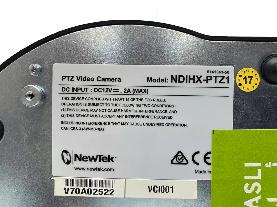 Newtek NDIHX-PTZ1 HD 3G IP Video Camera