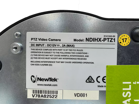 Newtek NDIHX-PTZ1 HD 3G IP Video Camera