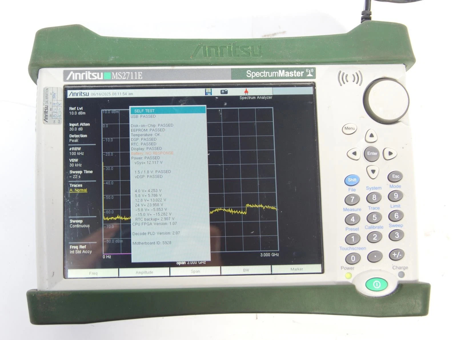 Anritsu MS2711E 100 kHz to 3 GHz Handheld Spectrum Analyzer