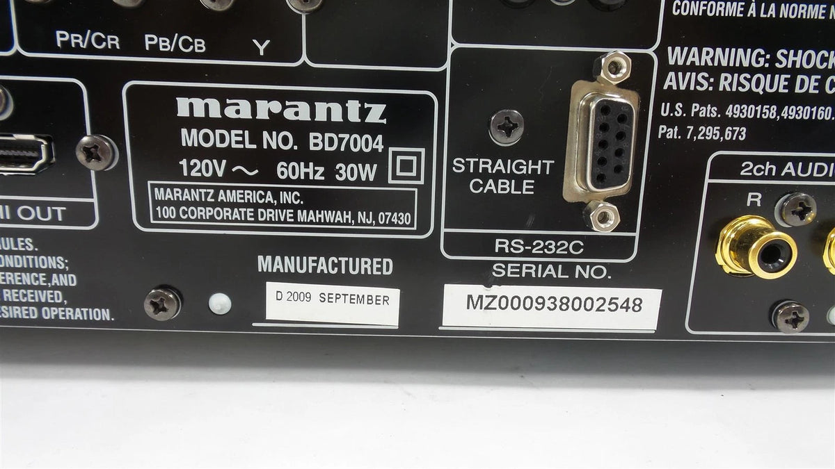 Marantz BD7004 Blu-ray/DVD Disc Media Player - Good Working - No Remote