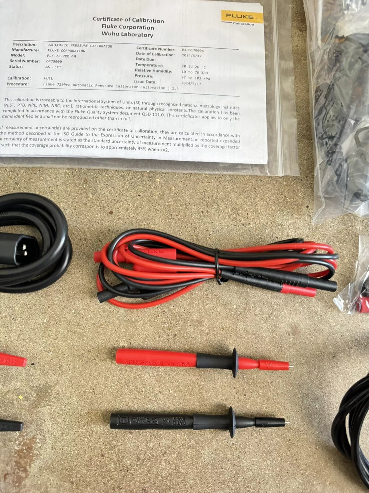 Fluke 729PRO 4M Automatic Pressure Calibrator MFG-2024/Calibrated2024-New Sealed