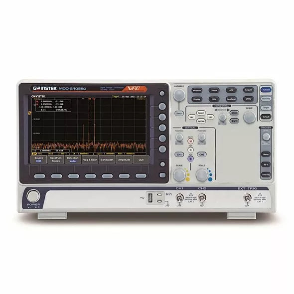 GW Instek MDO-2102EG 100MHz Oscilloscope 2 CH DSO Spectrum Analyzer 25MHz AWG - XG eqpt