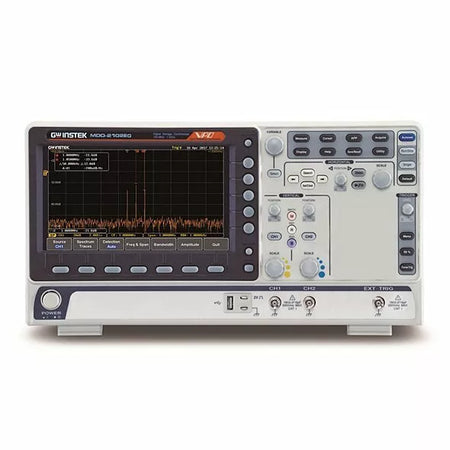 GW Instek MDO-2102EG 100MHz Oscilloscope 2 CH DSO Spectrum Analyzer 25MHz AWG - XG eqpt