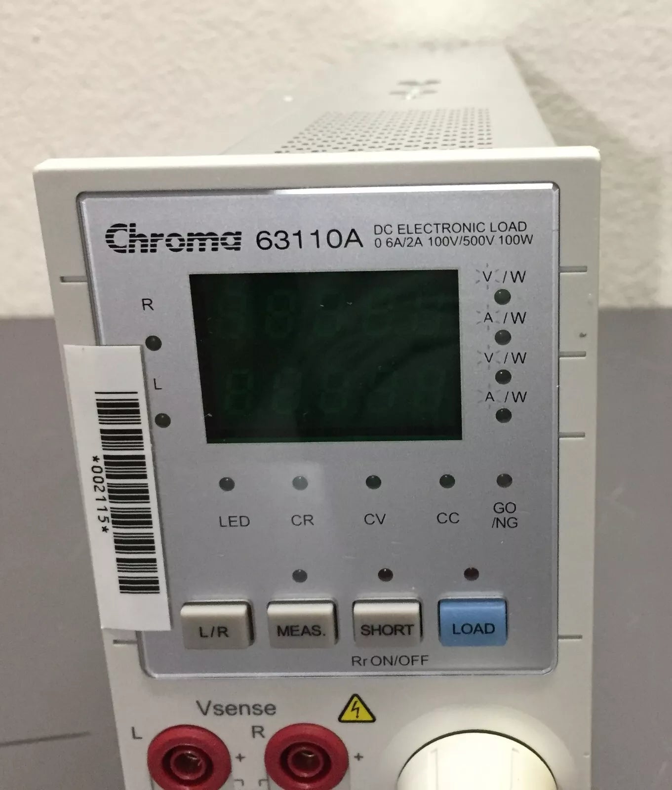 Chroma 63110A DC Electronic Load Module 0.6A-2A, 100V-500V, 100W