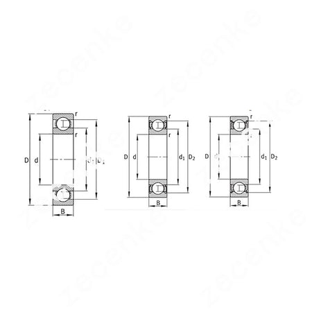 FAG 6319-2ZR Deep Groove Ball Bearing 95x200x45mm